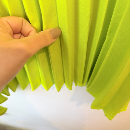Decjuba Neon Pleated Midi Skirt Size L