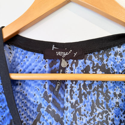 Verge Blue Python Print Sleeveless Tunic Size 14