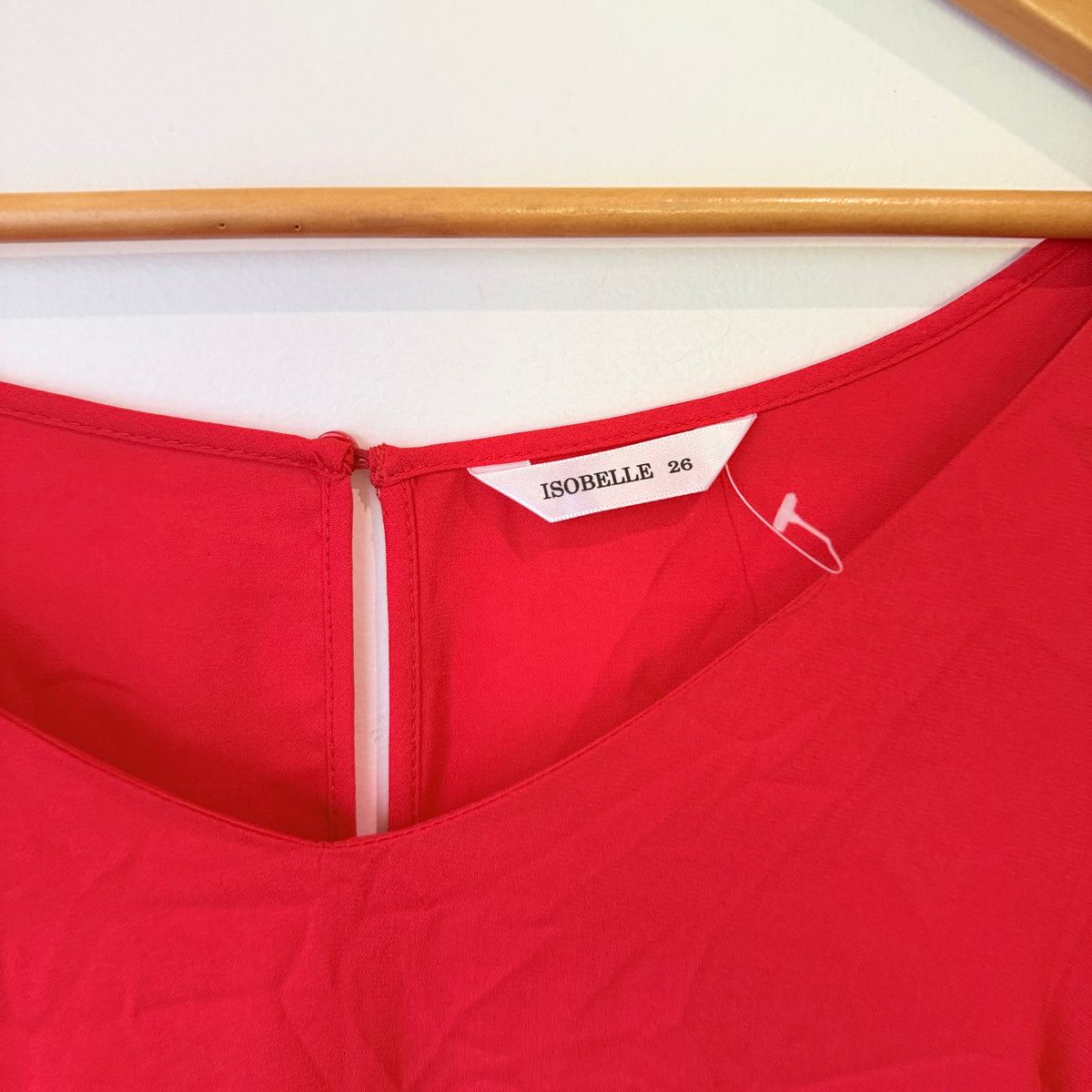 Isobelle Red Batwing Sleeve Tunic Top Size 26