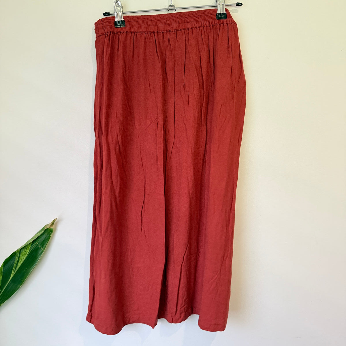 Spirit Rust Button Front Midi Skirt Size 12