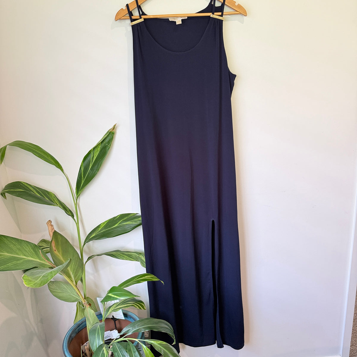 Michael Kors Navy Strappy Maxi Dress Size L