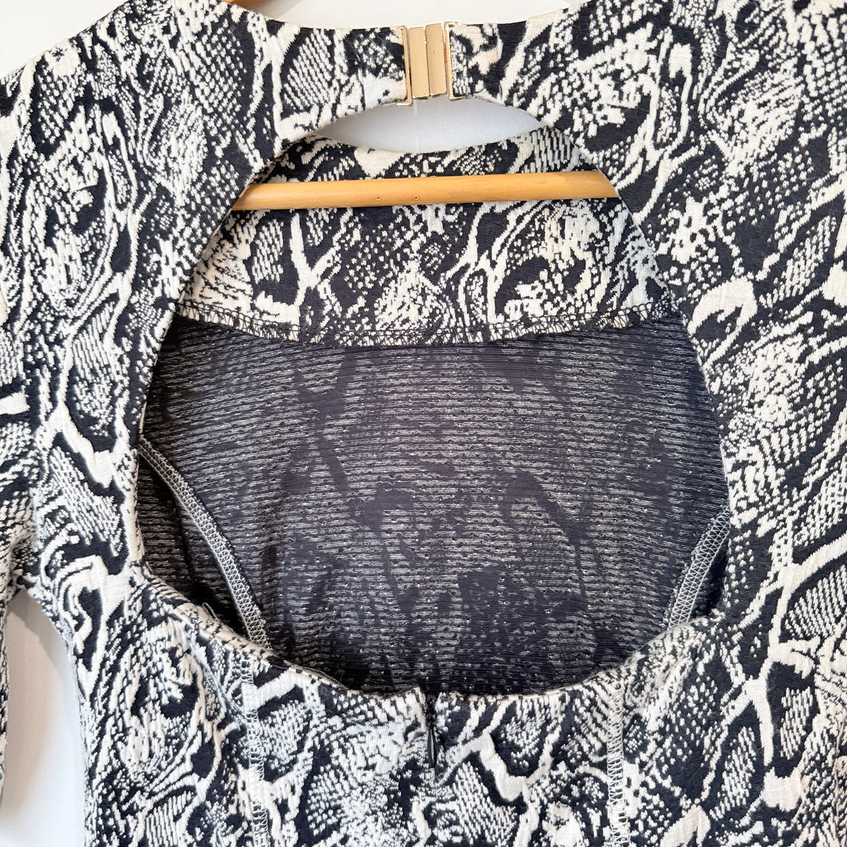 Ruby Black and White Snake Print Mini Dress Size 6