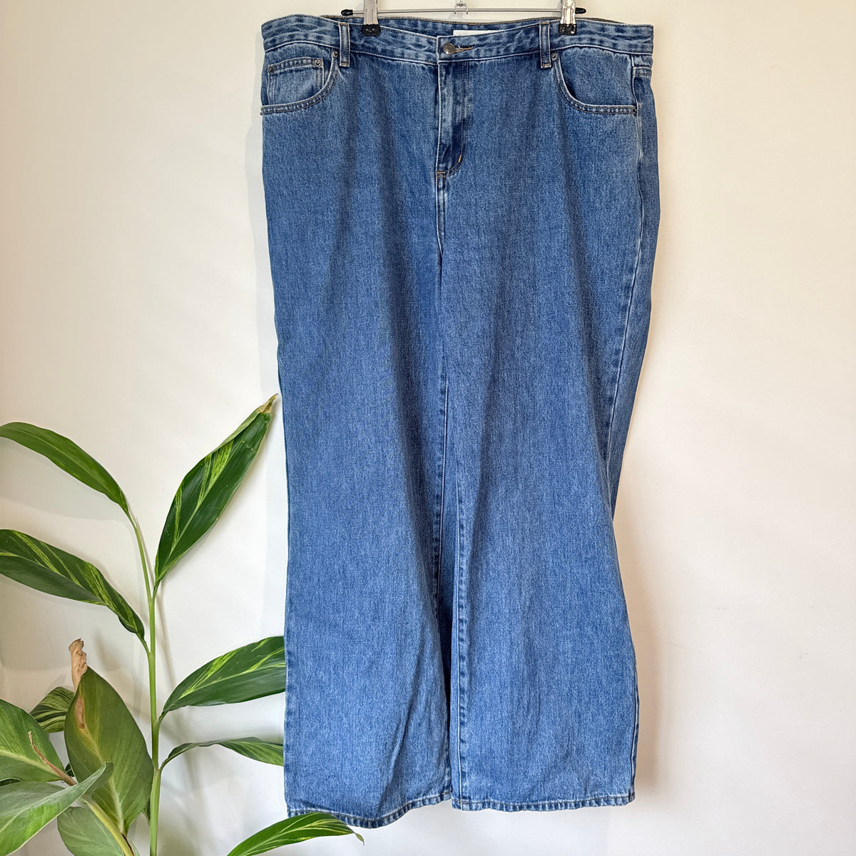 Glassons Mid Blue Wide Leg Jeans Size 16