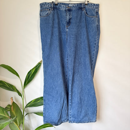Glassons Mid Blue Wide Leg Jeans Size 16