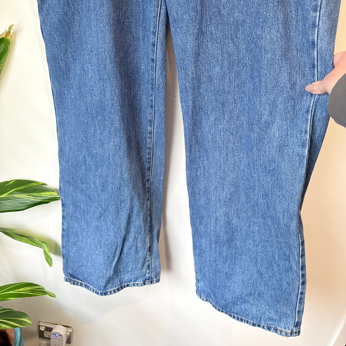 Glassons Mid Blue Wide Leg Jeans Size 16