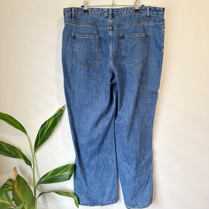 Glassons Mid Blue Wide Leg Jeans Size 16