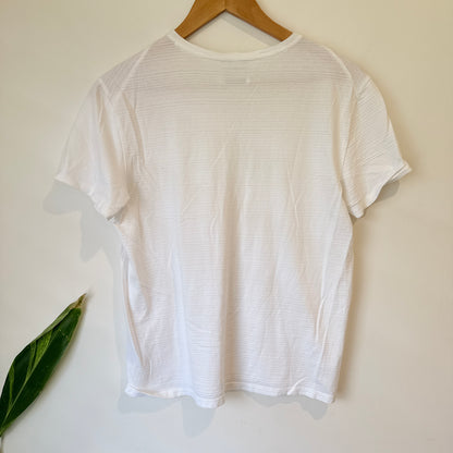 Calvin Klein White V Neck T-Shirt Size M