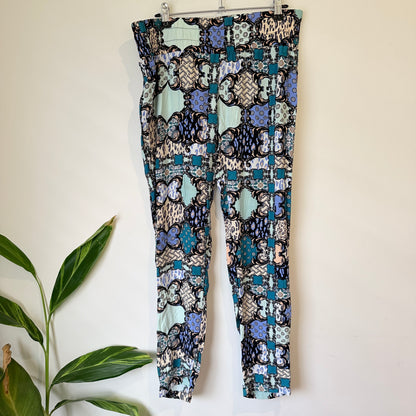 Tigerlily Abstract Print Tapered Trousers Size 10