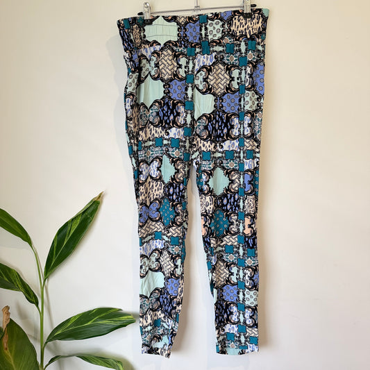 Tigerlily Abstract Print Tapered Trousers Size 10