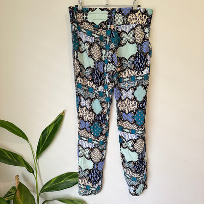 Tigerlily Abstract Print Tapered Trousers Size 10