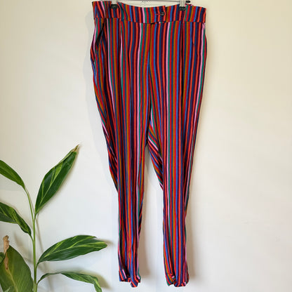 World Multicolour Stripe Saunter Trousers Size S