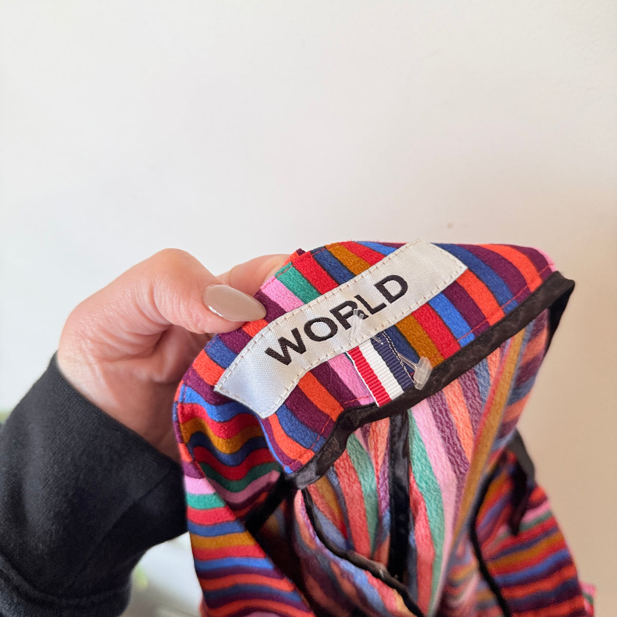 World Multicolour Stripe Saunter Trousers Size S