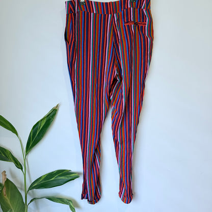 World Multicolour Stripe Saunter Trousers Size S