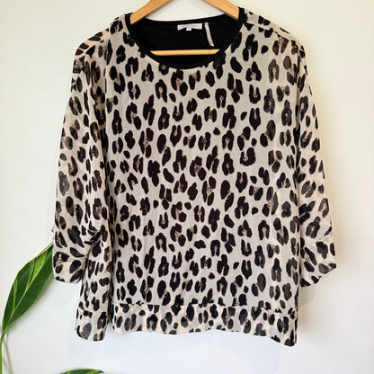 Whistle Leopard Print Top Size 12