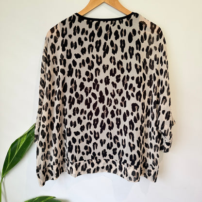 Whistle Leopard Print Top Size 12