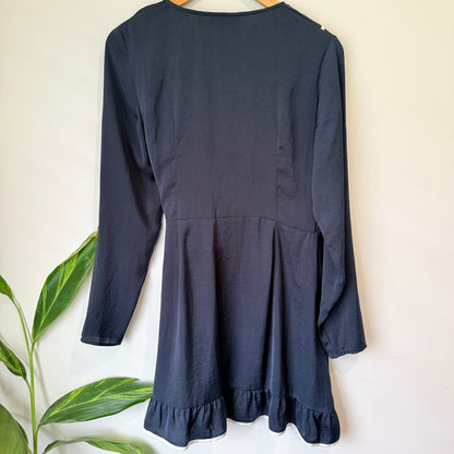 The Fifth Label Navy Ruffle Wrap Dress Size L