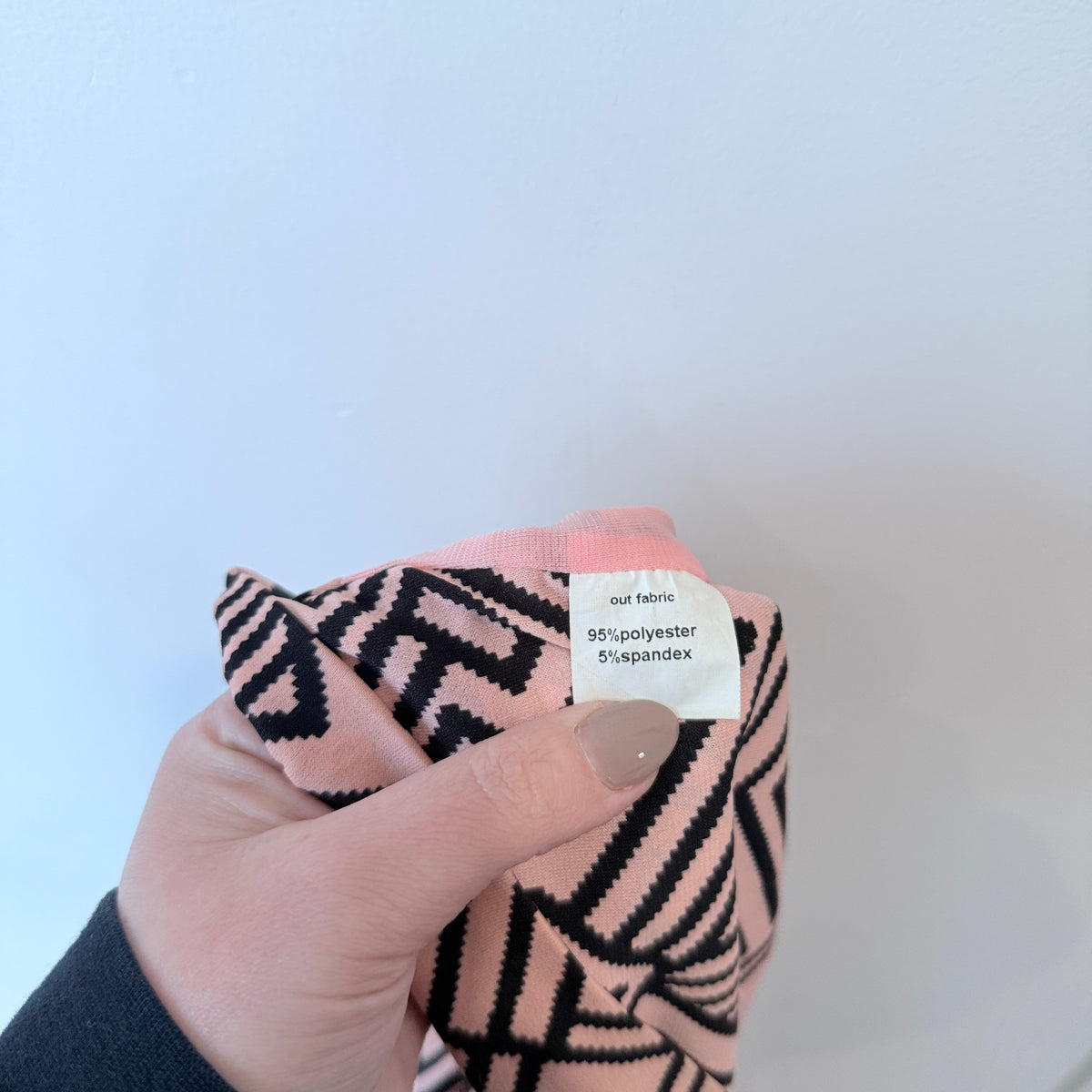 Charlo Pink and Black Geometric Print Skirt Size 8