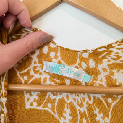 Sirene Mustard Batik Print Kimono Cover Up