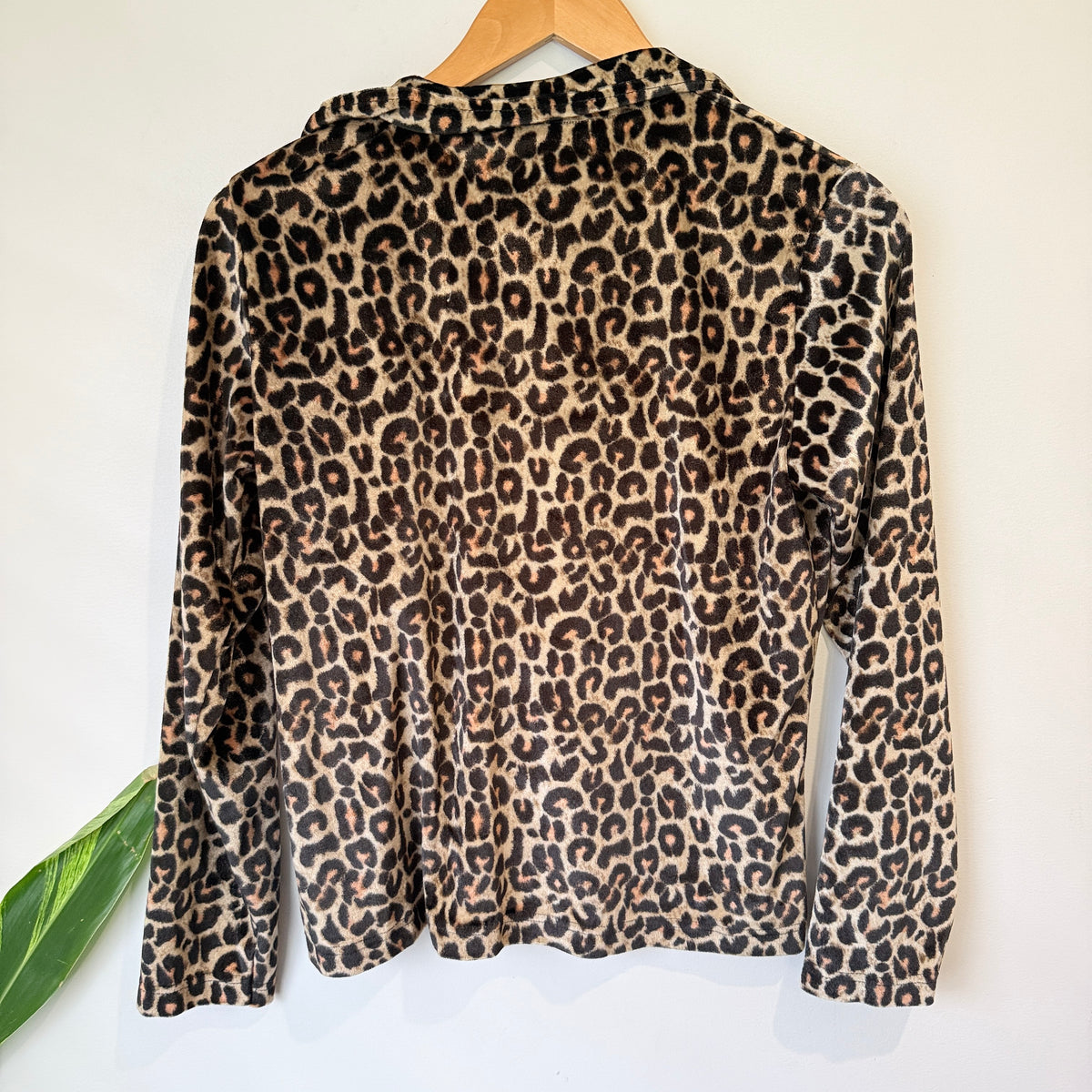 Jose Leopard Print Long Sleeve Shirt Size 14