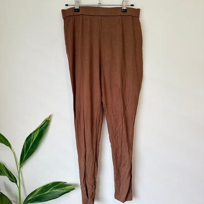 MRP Brown High Rise Pull On Pants Size L