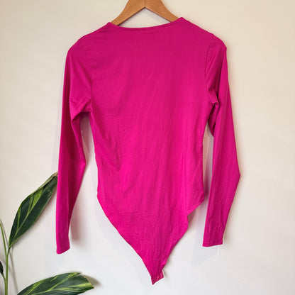 H&M Long Sleeve V Neck Bodysuit Size M