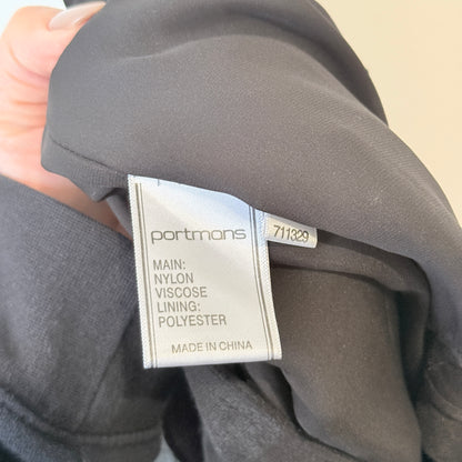Portmans Black Tiered Ruffle Mini Skirt Size 8