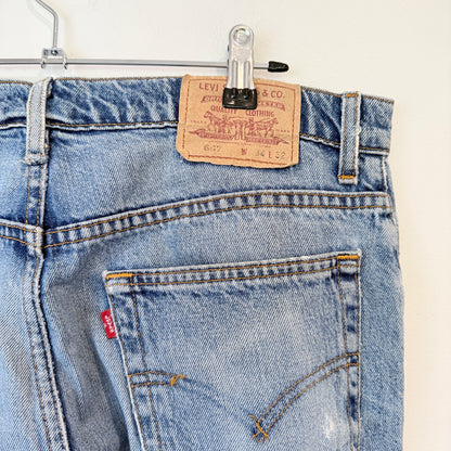 Levi's 607 Light Wash Straight Leg Jeans Size W34 L32