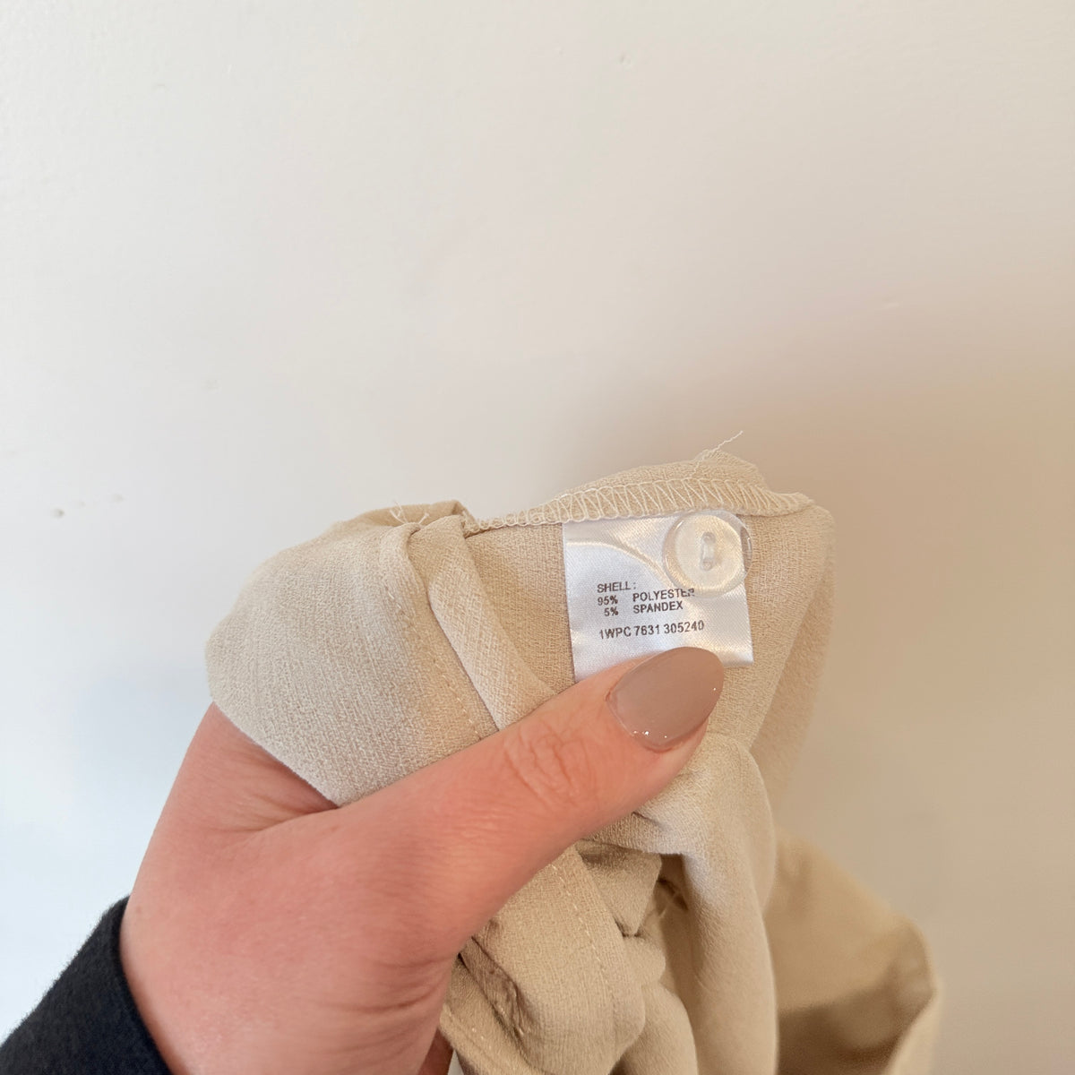 Mirrou Cream Tapered Trousers Size 12
