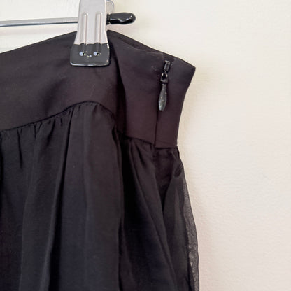 Alannah Hill Black Silk Lace Trim Skirt Size 10