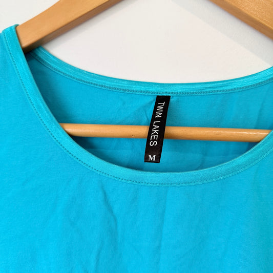 Twin Lakes Turquoise Short Sleeve Top Size M