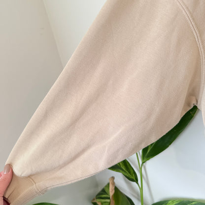 Taylor Sport Beige Cropped Sweatshirt Size M