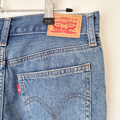 Levi's Blue Denim Distressed Cut Off Shorts Size 26