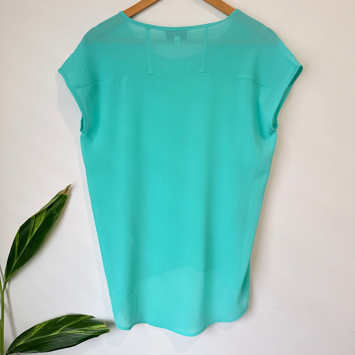Pretty Basic by Augustine Turquoise Cap Sleeve Top Size XXS