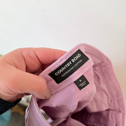 Country Road Lilac Denim Mini Skirt Size 8