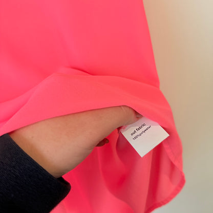 Pretty Basic by Augustine Neon Pink Cap Sleeve Top Size XS