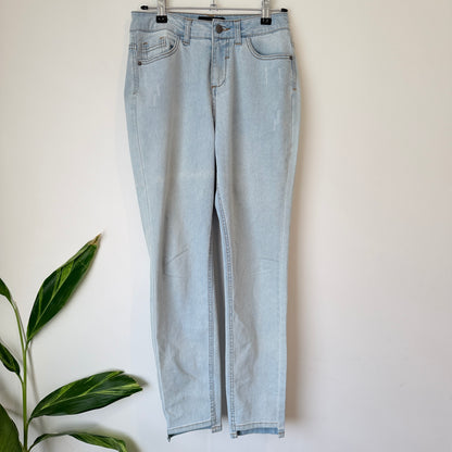 Betty Basics Light Wash Distressed Jeans Size 8