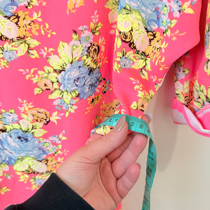 Charlo Pink Floral and Stripe Print Tunic Dress