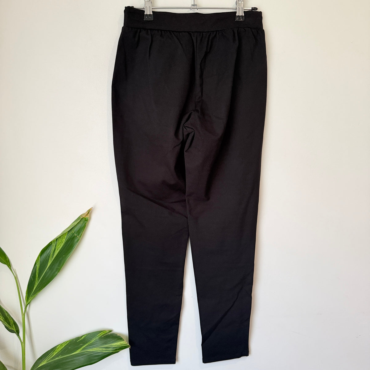 SASS Black Faux Leather Front Pants Size 6