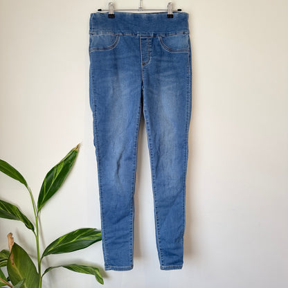 Decjuba Mid Blue Pull On Skinny Jeans Size 12
