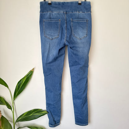 Decjuba Mid Blue Pull On Skinny Jeans Size 12