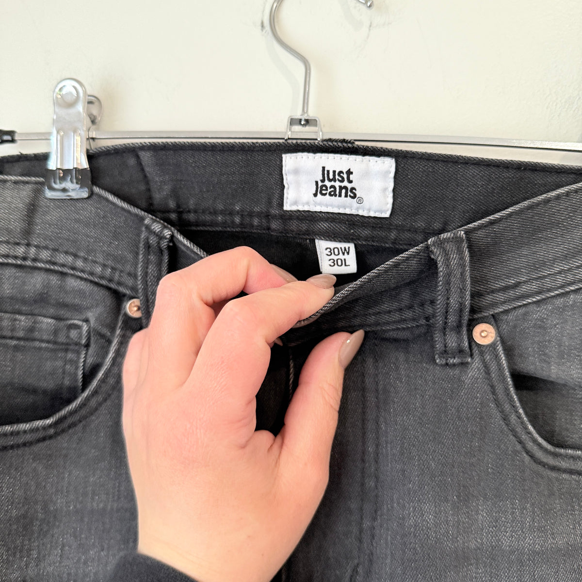 Just Jeans Faded Black Regular Straight Jeans Size 30W 30L