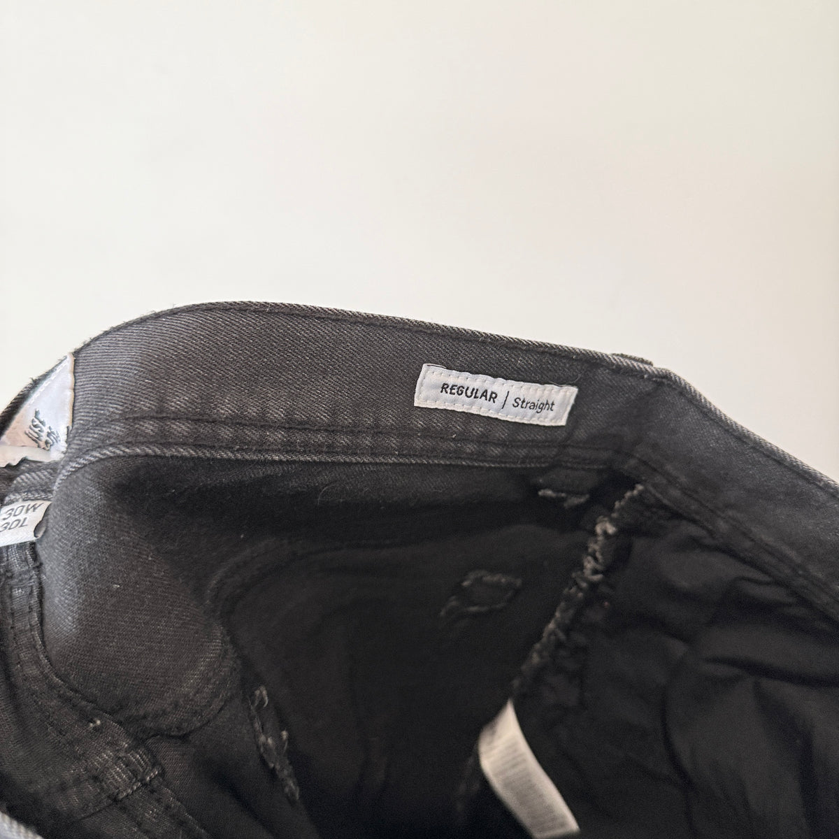 Just Jeans Faded Black Regular Straight Jeans Size 30W 30L