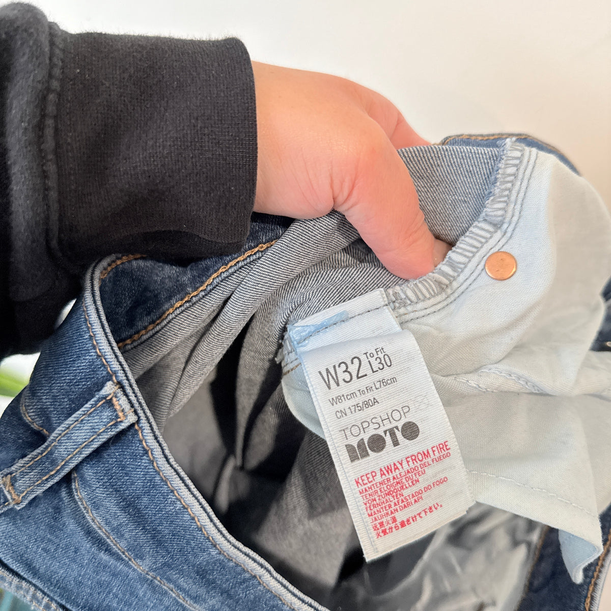 Topshop Moto Jamie Mid Blue Jeans Size W32 L30