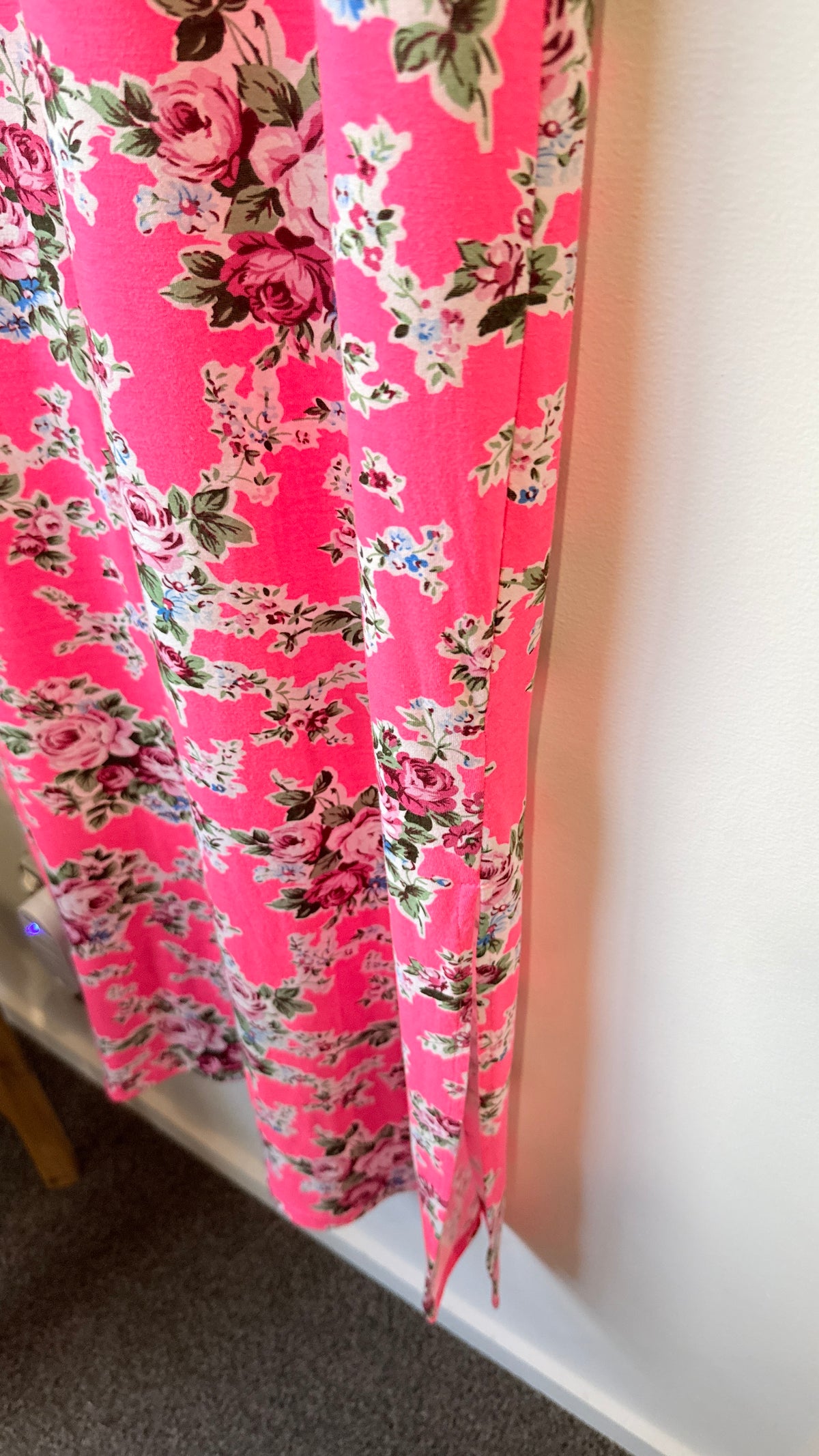 Charlo Pink Floral Print Maxi Dress Size 8