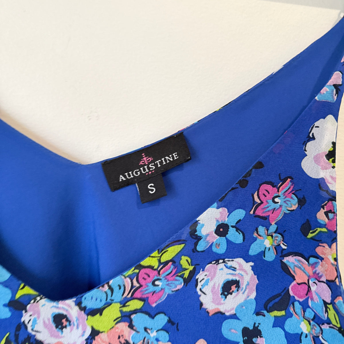 Augustine Blue Floral Print Cami Top Size S