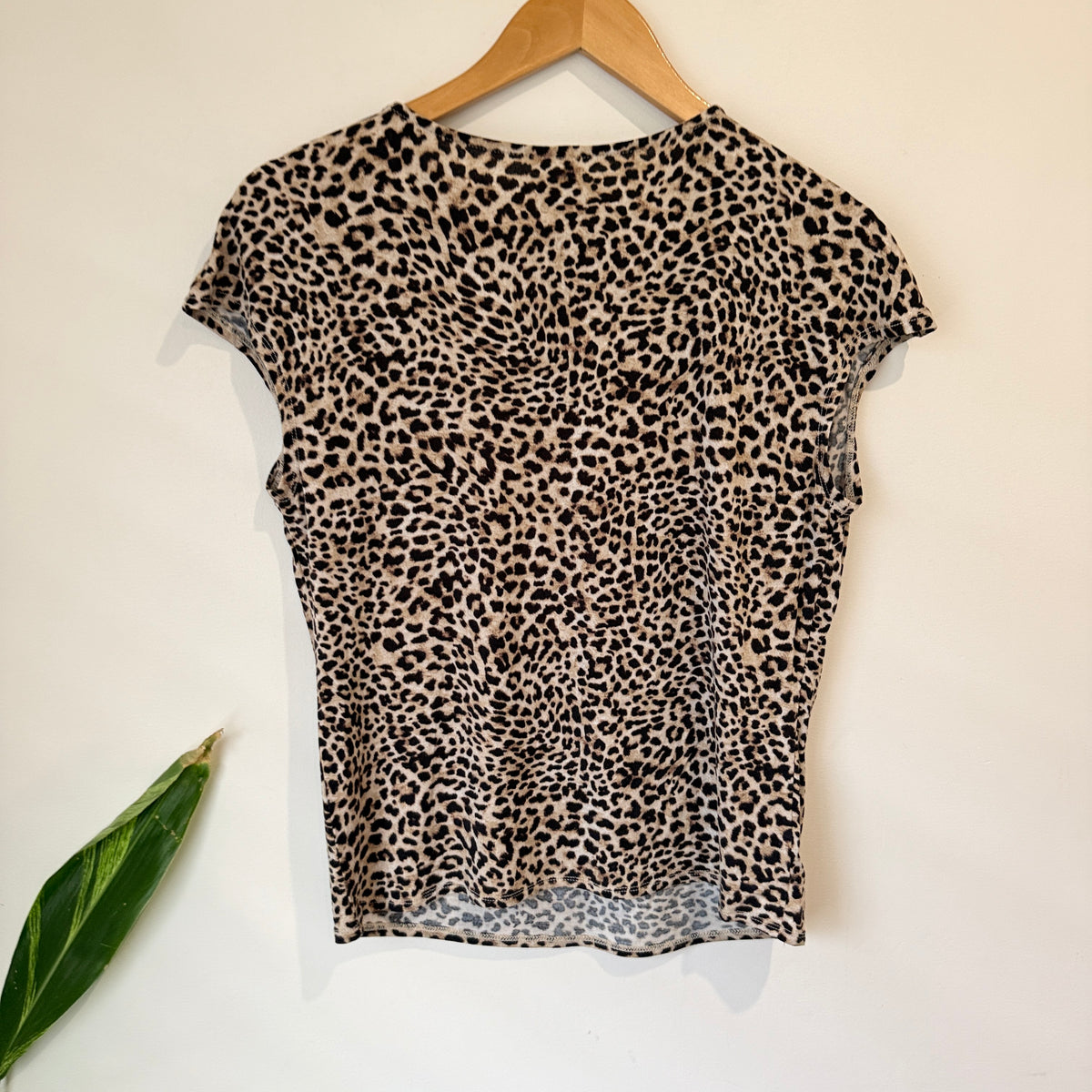 Anko Leopard Print Cap Sleeve Top Size 14