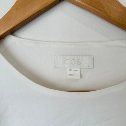 COS White Long Sleeve Top Size S