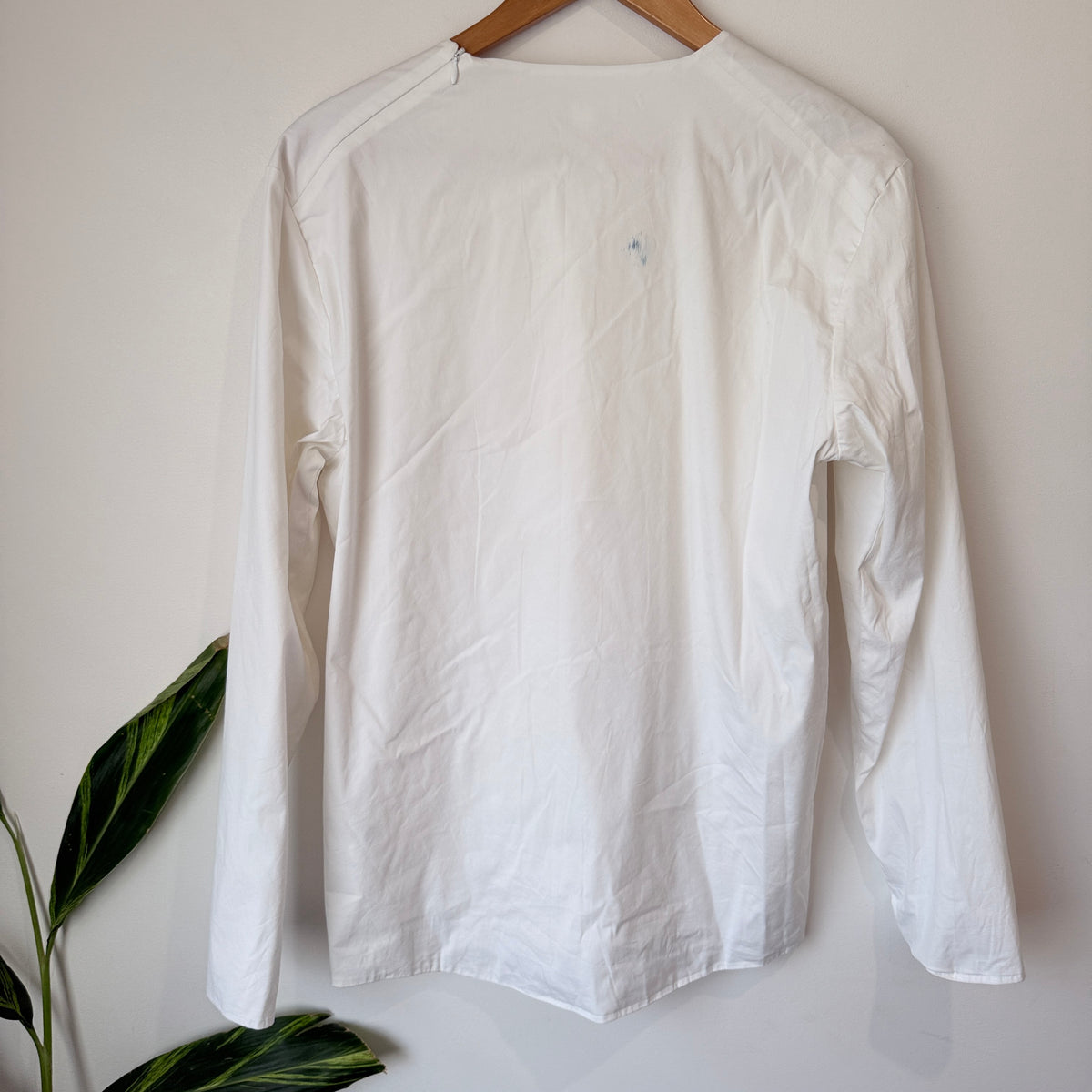 COS White Long Sleeve Top Size S