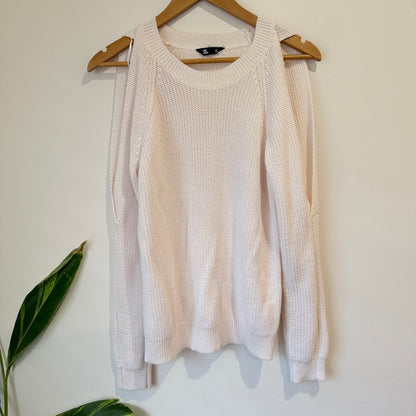 Jay Jays Cream Cold Shoulder Knit Jumper Size S