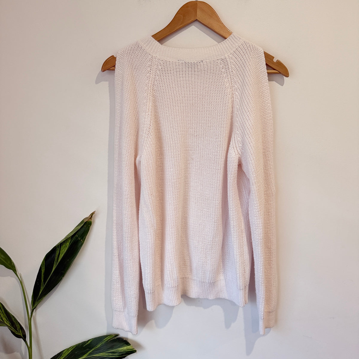 Jay Jays Cream Cold Shoulder Knit Jumper Size S